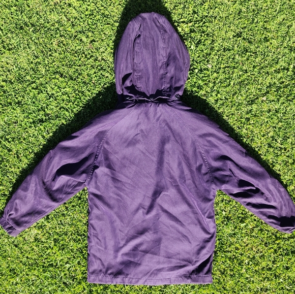 Women’s London Fog Purple Zipper Button Winter Jacket Hoodie Size Small Petite - Picture 7 of 10